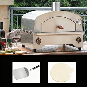 Four <span class=keywords><strong>à</strong></span> <span class=keywords><strong>pizza</strong></span> au gaz de grande taille pour le camping en plein air - Style moderne, durable, portable, en acier inoxydable - Product Image 2