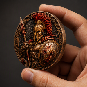 Moneda Conmemorativa Personalizada 3D de <span class=keywords><strong>Ares</strong></span> Espartano <span class=keywords><strong>en</strong></span> Alto Relieve, Moneda de Desafío de Dios Griego <span class=keywords><strong>en</strong></span> Bronce Antiguo para Colección y Regalo - Product Image 5
