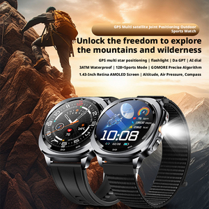 Smartwatch Android GPS Sportivo con Schermo AMOLED da 1,43 Pollici, Bussola, Memoria 4GB, Mappe Offline, Batteria 530mAh, Impermeabile 3ATM, Cinturino in Silicone, Monitoraggio Frequenza Cardiaca - Product Image 4