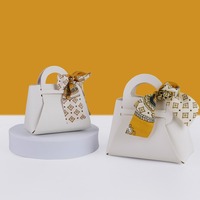 Sac à bijoux en cuir PU de luxe de haute qualité, portable, moderne, avec ruban, pour mariage, personnalisable avec logo, vente en gros