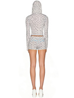 Ensemble 2 pièces printemps-été pour femme, imprimé léopard, crop top et short, style Y2K décontracté, ensemble deux pièces à capuche, vêtements pour femme 2026