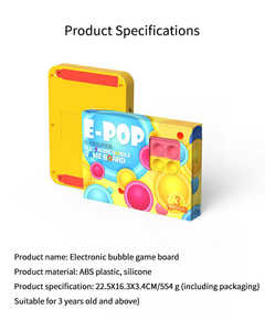 Nouveau style usb batterie silicone whack-a-mole décompression LED électronique fidgets puzzle bulles apparaît ses jouets de plateau de <span class=keywords><strong>jeu</strong></span> - Product Image 6