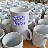 Mug en céramique blanche de 11 oz pour sublimation, vente en gros d'usine, haute qualité, personnalisable avec logo sur mesure