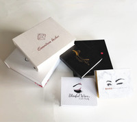 Boîte en papier rigide pour emballage de cils, avec logo personnalisé imprimé, écologique, avec laminage mat UV pour offrir en cadeau