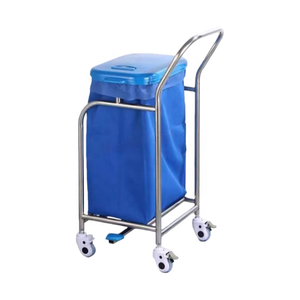Hospital Furniture Trash Cart with Waste Bag &amp; Cover <strong>Dressing</strong> Cleaning <strong>Trolley</strong> for Hospital Clinic - Product Image 6