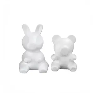 聚苯乙烯泡沫兔子玫瑰泰迪熊DIY手工材料情人节感恩节结婚礼物30-40厘米