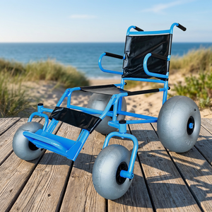 Silla de Ruedas Plegable para Playa, con Ruedas Grandes, Todoterreno, para Adultos - Product Image 1