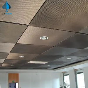 ACEPLATE Suspended Ceiling System Perforated Metal Sheet Aluminum Mesh For Office