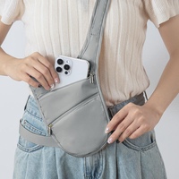 Sac bandoulière antivol Bunnyfly pour voyage, ceinture porte-monnaie discrète, mini sacoche de poitrine pour passeport, à porter sous les vêtements
