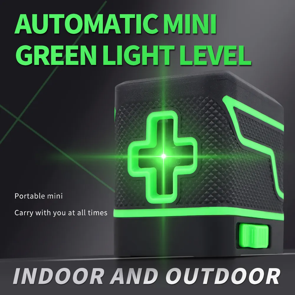 ポータブル自動ミニグリーンライトレベル360強力光レーザーレベル測定2ライングリーンレベルラインキャスティング機器