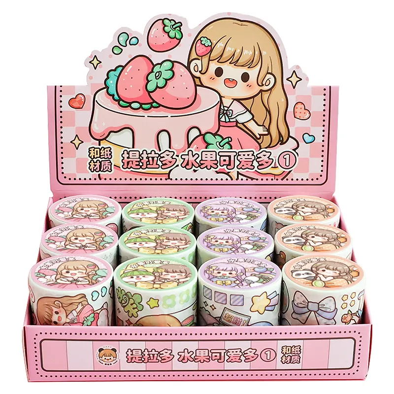 Telado 2m Cute Girl Hand Account Wholesale Tape Boxed and Paper Cartoon Stickers