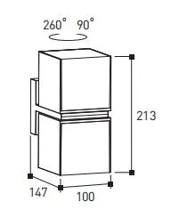 lámpara de pared de doble cabezal <span class=keywords><strong>para</strong></span> <span class=keywords><strong>exteriores</strong></span>, luz de paso de latón, de aluminio, <span class=keywords><strong>para</strong></span> <span class=keywords><strong>fachadas</strong></span> - Product Image 6