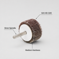 Disque abrasif en alumine REX monté sur broche pour le meulage de surface sur acier inoxydable et bois - Prise en charge OEM