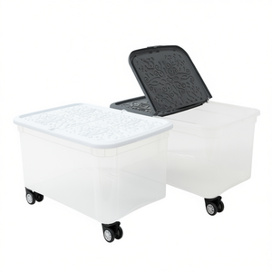 กล่องเก็บของโรโคโคพร้อมล้อ 570x390x290 มม. สำหรับเก็บของใต้เตียง - Product Image 2