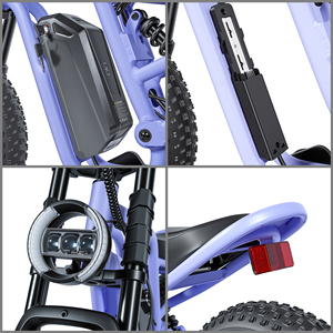 <span class=keywords><strong>Mini</strong></span> moto électrique pour enfants, sans balais, batterie au lithium 36V350W, double suspension, pneu gras 16x4 pour l'aventure et l'entraînement en plein air - Product Image 2