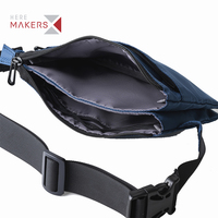 Sac de taille de sport personnalisé sac banane unisexe de voyage noir sacs de taille de ceinture de course à pied avec blocage RFID