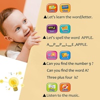 Tablette pour enfants Tablette d'apprentissage pour tout-petits avec écran LED Enseigner les chiffres de l'alphabet Mot Musique Mathématiques