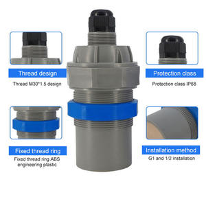 مسبار مستوى السائل بالموجات فوق الصوتية جهاز استشعار بالموجات فوق الصوتية <span class=keywords><strong>4</strong></span>-<span class=keywords><strong>20ma</strong></span> مضاد للتآكل مقياس الصرف الصحي IP68 - Product Image 5