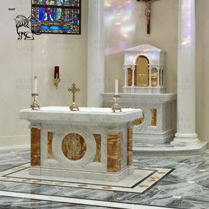 BLVE personnaliser sculpté à la main prières religieuses <span class=keywords><strong>église</strong></span> autel pierre marbre autel table pour <span class=keywords><strong>église</strong></span> - Product Image 6