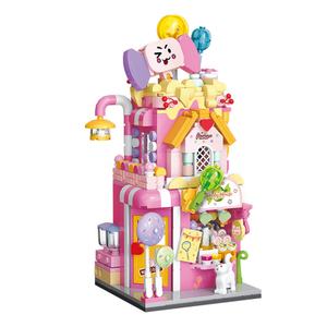 Blocs de construction en plastique multicolores à plusieurs niveaux, modèle de maison de bonbons, tour magique, guitare, télescope, jouets créatifs, ensembles cadeaux - Product Image 3