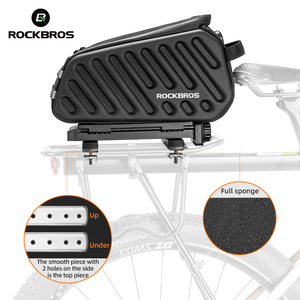 ROCKBROS <span class=keywords><strong>sacoche</strong></span> de vélo de grande capacité avec serrure à combinaison <span class=keywords><strong>antivol</strong></span> VTT étagère arrière siège sac de rangement étanche à la pluie - Product Image 4