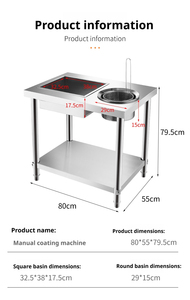 Mesa Comercial para Preparación y Empanado de Pollo Frito, Equipo para Empanizar Pollo Tipo <span class=keywords><strong>KFC</strong></span> - Product Image 4