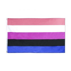 <span class=keywords><strong>Bandera</strong></span> del Orgullo LGBT de Poliéster de Alta Calidad y Bajo Precio, 3x5 pies, para Genderqueer y Genderfluid - Product Image 1