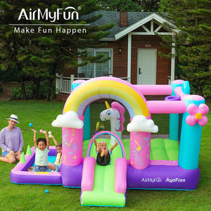 AirMyFun ICTI Maison d'été pour l'extérieur Maison Jump Castle Bounce House Oxford Cloth Outdoor Bounce House for Kids - Product Image 1