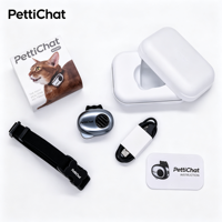Collier Traducteur Intelligent pour Animaux de Compagnie PettiChat avec IA, Précision de Traduction de 94,6%, Historique de Localisation GPS, Étanchéité IP65, Certifications CE FCC RoHS