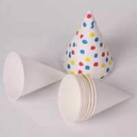 Vente en gros de gobelets en forme de cône en papier gobelet en papier jetable de dégustation de jus de fruits blancs 3.7oz/4.5oz gobelet d'eau commercial