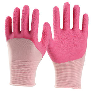 Guantes Recubiertos de látex y nailon para mujer, manoplas de espuma recubiertas de Palma, <span class=keywords><strong>color</strong></span> rosa, para trabajo y jardinería, 13 unidades - Product Image 1