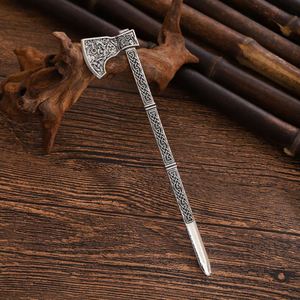Vintage Viking Nordic Retro Celtic Knot Battle Axe Hairpin <b>Clip</b> Nordic Norwegian Style Party Women Gothic Hair Stick Hair <b>Clip</b> - Product Image 2
