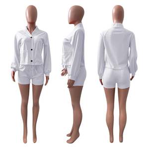 Vêtements d'été, pantalon court, ensemble de jogging 2 pièces, ensemble de survêtement pour femme, veste et short pour femmes - Product Image 3