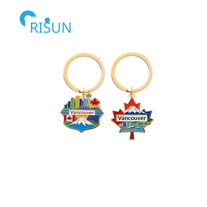 Cadeaux souvenirs de <span class=keywords><strong>voyage</strong></span> personnalisés Canada Drapeau canadien Vancouver Llavero Porte-clés Anneau de clés Porte-clés personnalisé Vancouver - Product Image 3