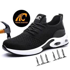 Scarpe Antinfortunistiche da Uomo Nere <span class=keywords><strong>S1P</strong></span> con Suola Ammortizzata, Antiscivolo, Resistenti all'Olio, Antiurto, Punta in Acciaio, Antiperforazione, Leggere - Product Image 1