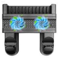 Station de Refroidissement Verticale Gepaide à 4 Ventilateurs pour PS4 Slim/P4 Pro avec Double Chargeur de Manettes (Port EXT) et Support de Console