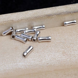 Perles en argent pour bijoux DIY, tube en bambou, perles de barrière, 8-12 mm, tube creux, perles à trou, plateau vide, 5767 - Accessoires pour bijoux - Product Image 5