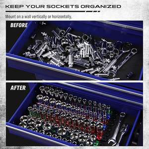 Набор органайзеров для держателей магнитных гнезд: 6 1/4, 3/8, 1/2 гнезда, органайзер для ящиков для инструментов - Product Image 6