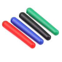 Boîte cylindrique droite de rangement pour tabac, conteneur d'herbe, petit tube de stockage en plastique avec couvercle, 97mm, 5 pièces