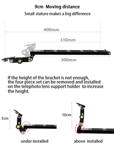 Support de téléobjectif en aluminium professionnel pour Manfrotto DMIDITIR tête de trépied réglable plaques de Rail coulissant monte des caméras - Product Image 5