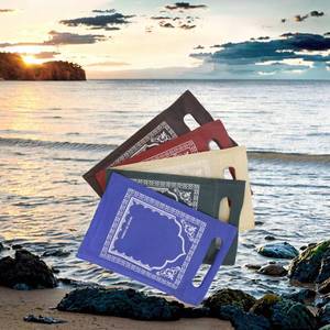 <b>Mini</b> Travel Pocket Set Customized Velvet Fabric with Novel Patterns Waterproof Non-Slip Muslim Style Prayer Mat - Product Image 3