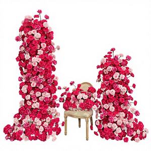 Arco de Flores Artificiales Ecológico en Oferta, Elegante Arco de Metal de 3 Metros con Flores de Seda para Bodas y Fiestas - Product Image 1