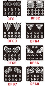 Autocollants de tatouage temporaires 3D populaires pour les mains et les doigts, pochoirs de henné scintillants, modèle de peinture corporelle, papier de pochoir - Product Image 6