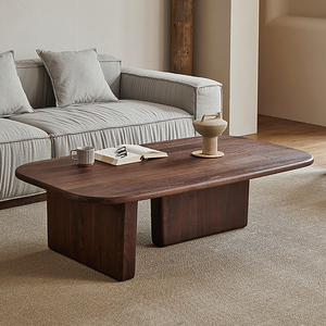 <span class=keywords><strong>Table</strong></span> basse <span class=keywords><strong>console</strong></span> moderne minimaliste Wabi Sabi en noyer noir américain, Mesa De Centro, directement de l'usine - Product Image 3