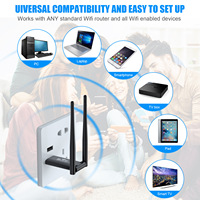 Extensor Wifi USB de 2.4mhz y 300Mbps, Repetidor Wifi USB de Largo Alcance, Adaptador Wifi Inalámbrico Mini USB para Android y PC