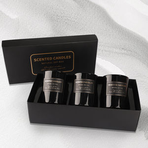 Set de bougies parfumées en cire de soja haut de gamme de luxe personnalisé bougie parfumée décorative sans fumée plante naturelle cadeau pour femme romantique avec boîte - Product Image 1