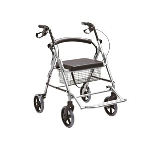 Kjt Wheelchairs Walker <b>Rollator</b> Four Wheel Adjustable Height Folding Back With Brake For Elderly Mobility Aid - Product Image 2
