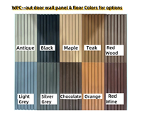 Moderne 100*50mm Teck Couleur Étanche WPC Clôture Extérieure Bâtiment Décor Extérieur 50*50 Carré Bois Creux Panneau Mural pour