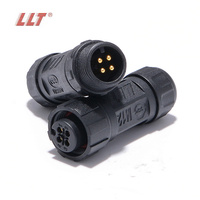 Connecteurs électriques circulaires à 4 broches M12 110V 10A LLT, transmission de signal, prise mâle/femelle, connecteur étanche IP67