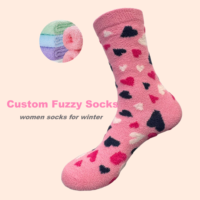 Maßgeschneiderte Socken-Designs OEM Schlafsocken für Damen Flauschig Dick Warm Bequem Weich Fuzzy Thermosocken für Winter Zuhause Alltag